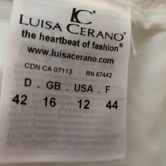 Luisa Cerano Soft Raw Hem Skinny Jeans White NWT - Picture 9 of 9